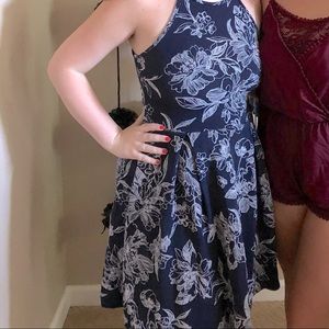 Navy floral dress